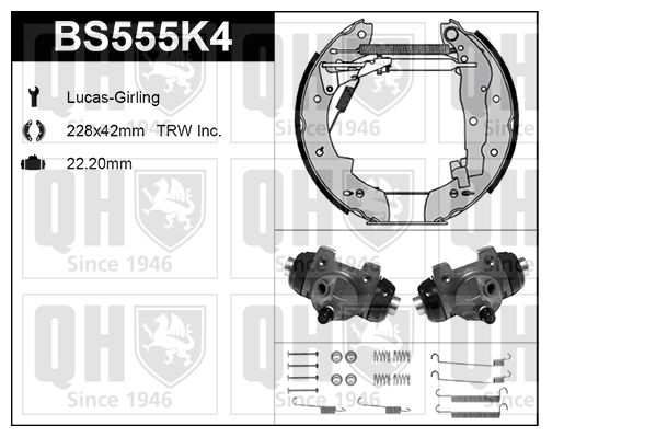 QUINTON HAZELL Piduriklotside komplekt BS555K4